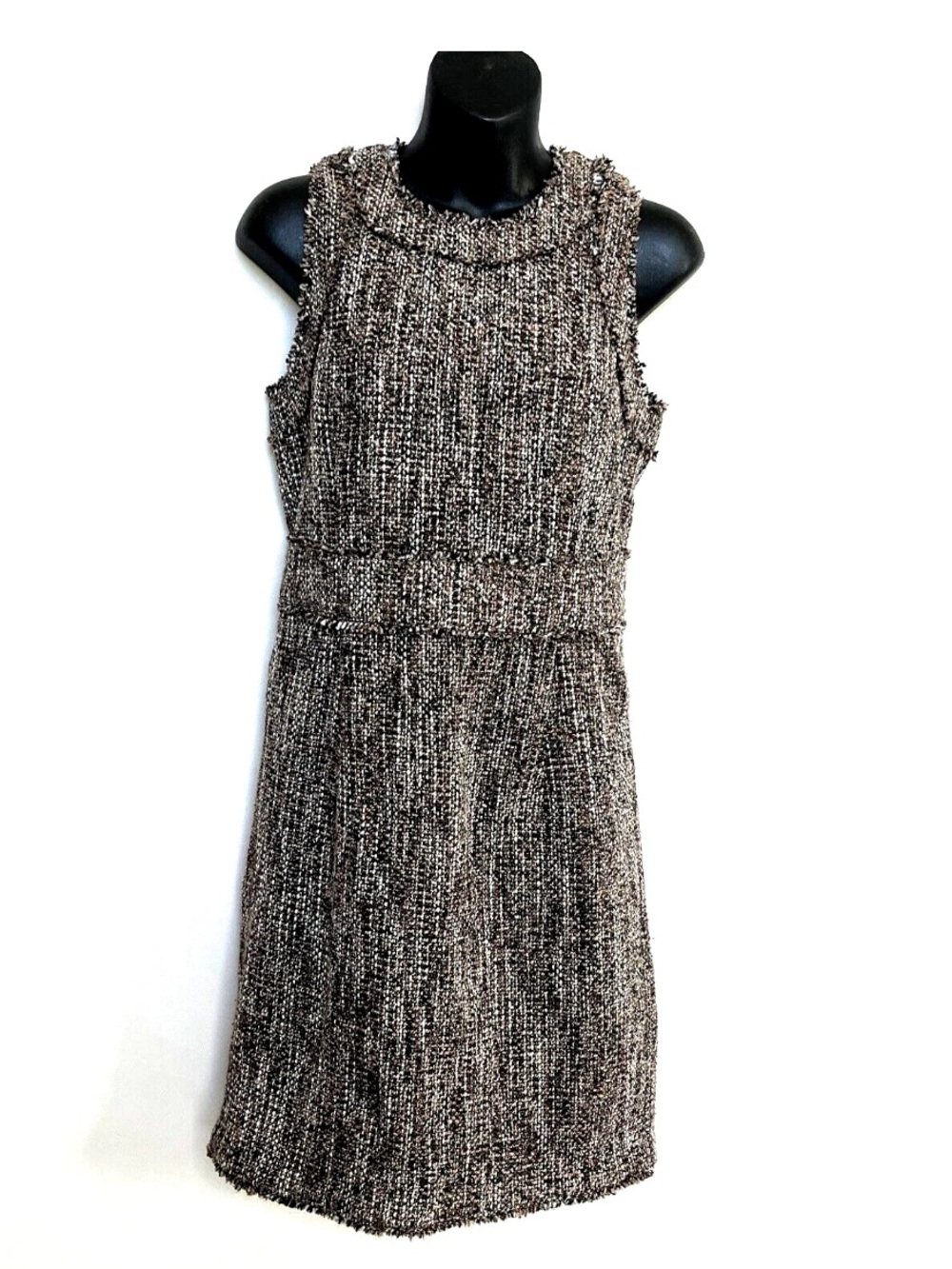 Michael Michael Kors dress Women’s size‎ 6 brown tweed sleeveless Shift Dress